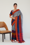 Grey Handloom Narayanpet Cotton Saree