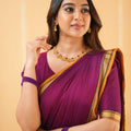 Pink Narayanpet Cotton Saree