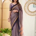 Lavender  Narayanpet Cotton Saree