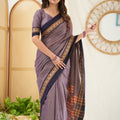 Lavender  Narayanpet Cotton Saree