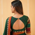 Dark Green Narayanpet Cotton Saree