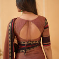 Peach  Narayanpet Cotton Saree