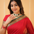 Red Narayanpet Cotton Saree