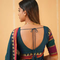 Teal Narayanpet Cotton Saree