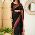 Black Color Narayanpet Cotton Saree