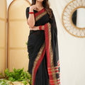Black Color Narayanpet Cotton Saree