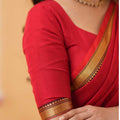 Red Narayanpet Cotton Saree