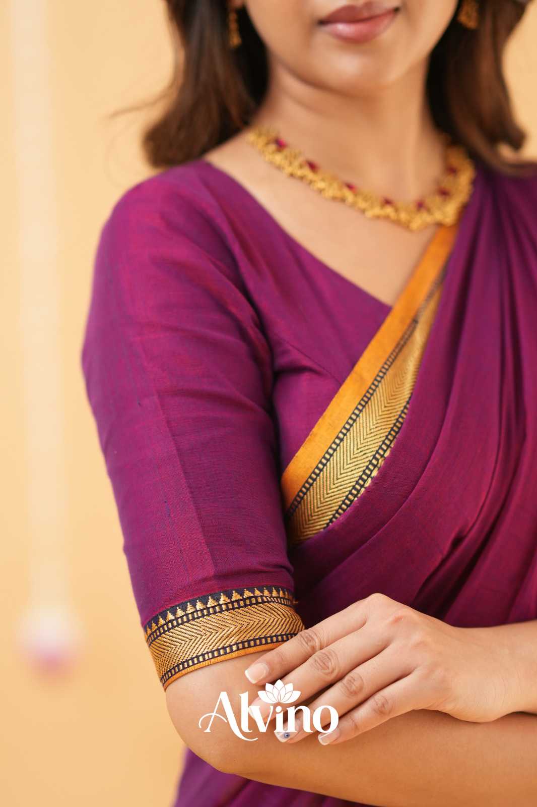 Pink Narayanpet Cotton Saree