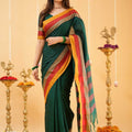 Dark Green Narayanpet Cotton Saree