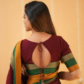 Marron  Narayanpet Cotton Saree