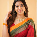 Red Narayanpet Cotton Saree