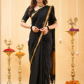 Black Narayanpet Cotton Saree