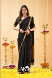 Black Narayanpet Cotton Saree
