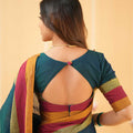 Teal Narayanpet Cotton Saree