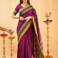 Purple Narayanpet Cotton Saree