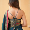 Teal Narayanpet Cotton Saree