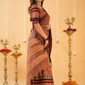 Peach  Narayanpet Cotton Saree