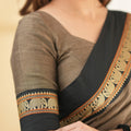 Charcoal Grey  Narayanpet Cotton Saree