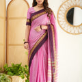 Pink Color  Narayanpet Cotton Saree