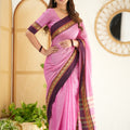 Pink Color  Narayanpet Cotton Saree