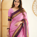 Pink Color  Narayanpet Cotton Saree