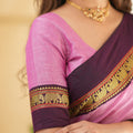 Pink Color  Narayanpet Cotton Saree