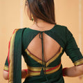 Dark Green  Narayanpet Cotton Saree