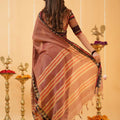 Peach  Narayanpet Cotton Saree