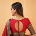 Red Narayanpet Cotton Saree
