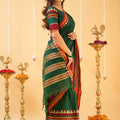 Dark Green Narayanpet Cotton Saree