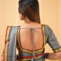 Grey  Narayanpet Cotton Saree