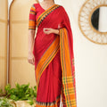 Red Color Narayanpet Cotton Saree