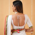 White  Narayanpet Cotton Saree