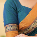 Teal Color  Narayanpet Cotton Saree