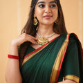 Dark Green  Narayanpet Cotton Saree