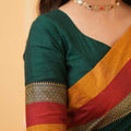 Dark Green Narayanpet Cotton Saree