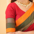 Red Narayanpet Cotton Saree