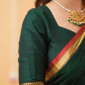 Dark Green  Narayanpet Cotton Saree