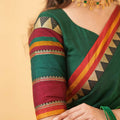Dark Green Narayanpet Cotton Saree