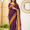 Purple Narayanpet Cotton Saree