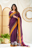 Purple Narayanpet Cotton Saree