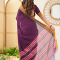Purple Narayanpet Cotton Saree