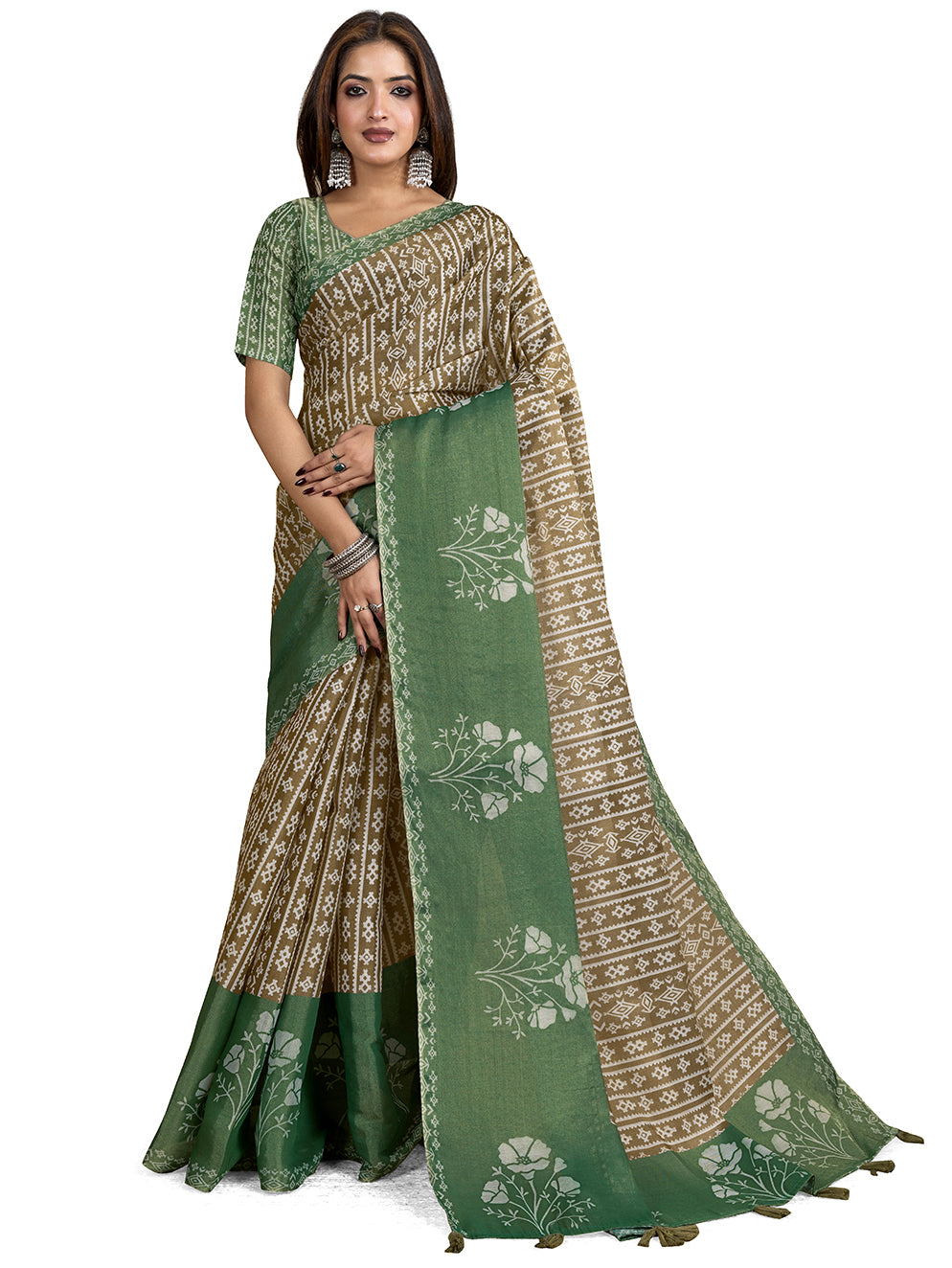 premium Design LInen Cotton Saree