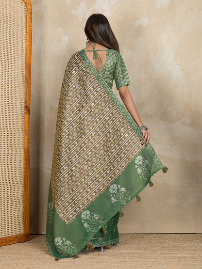 premium Design LInen Cotton Saree