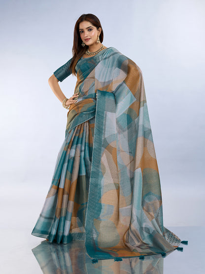 premium Design LInen Cotton Saree