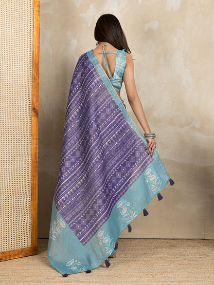 premium Design LInen Cotton Saree