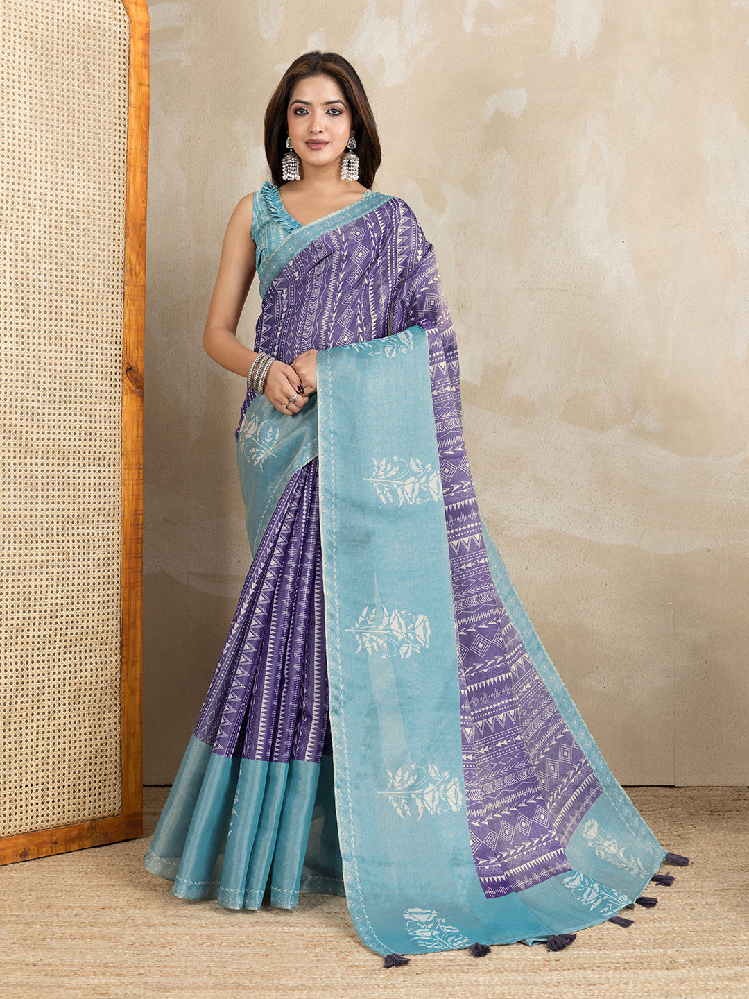 premium Design LInen Cotton Saree