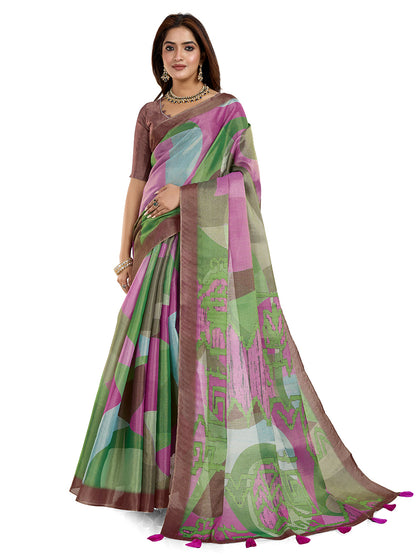 premium Design LInen Cotton Saree
