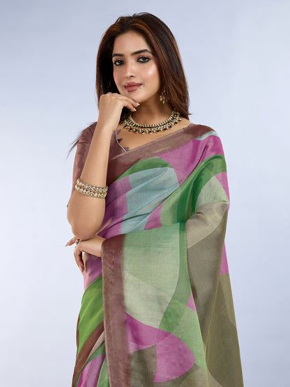 premium Design LInen Cotton Saree