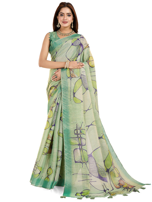premium Design LInen Cotton Saree